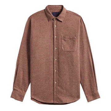 Portuguese Flannel Abstract Peid Poule Shirt | Clay