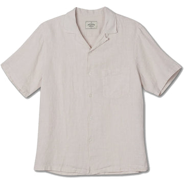 Portuguese Flannel Linen Camp Collar Shirt | Raw