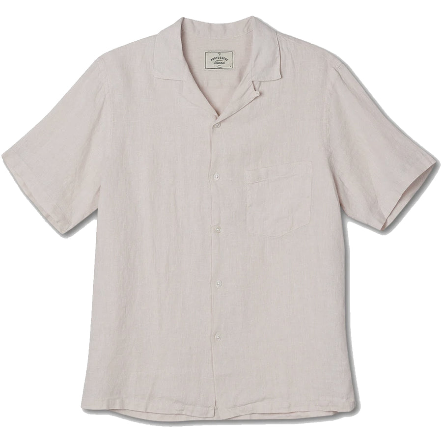 Portuguese Flannel Linen Camp Collar Shirt | Raw
